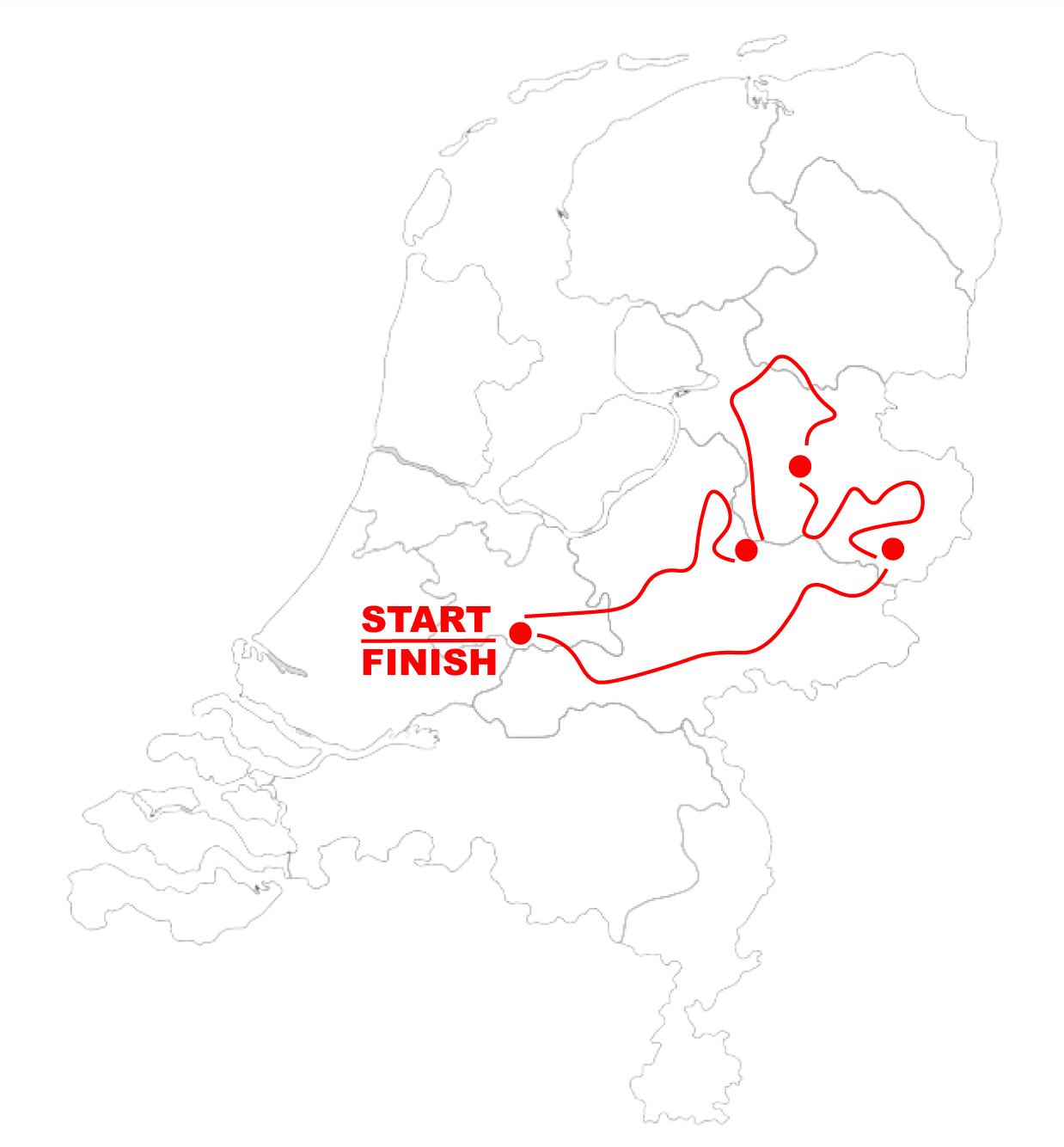 De route in 2022 route NvNL 2022